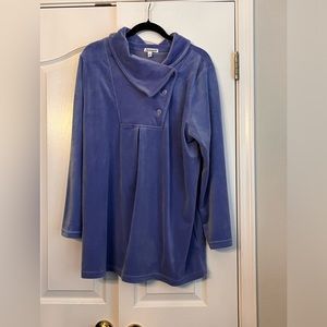 SERENGHETI WOMENS PULLOVER, PERIWINKLE, size xl
